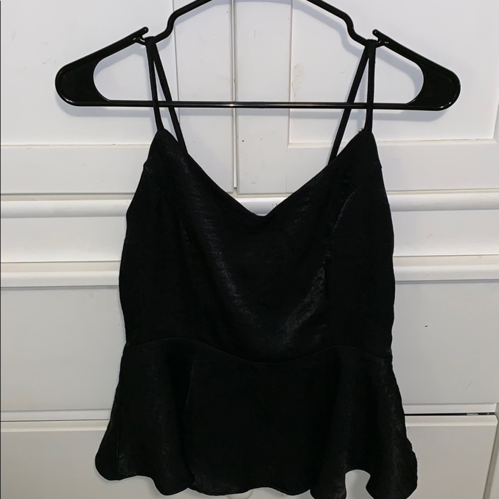 Black silk top